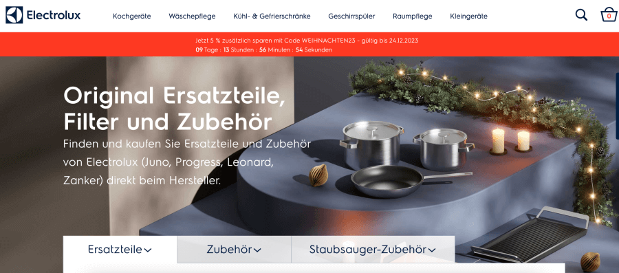 Electrolux Online shop